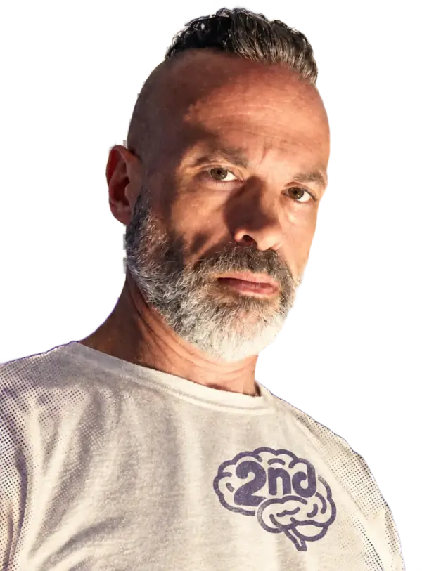 Adam LaBare in a 2ndBrain shirt
