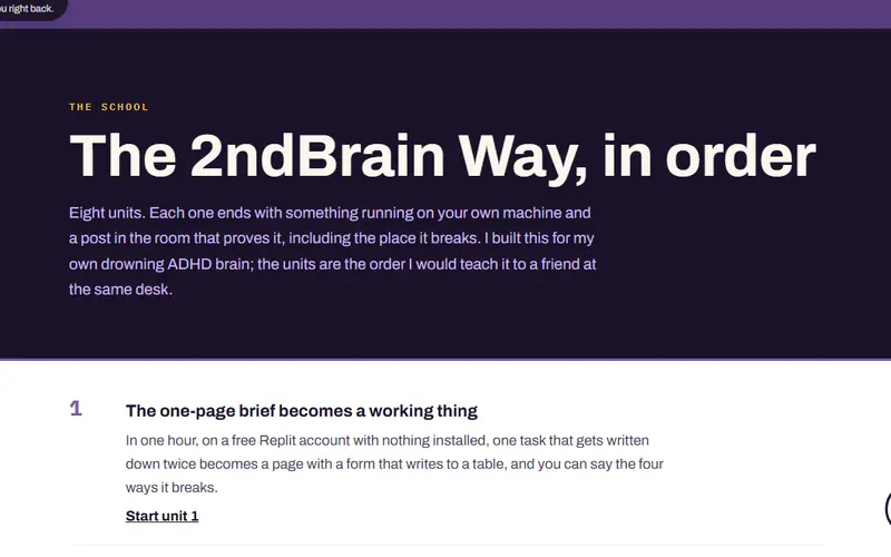 The 2ndBrain Way path as members see it